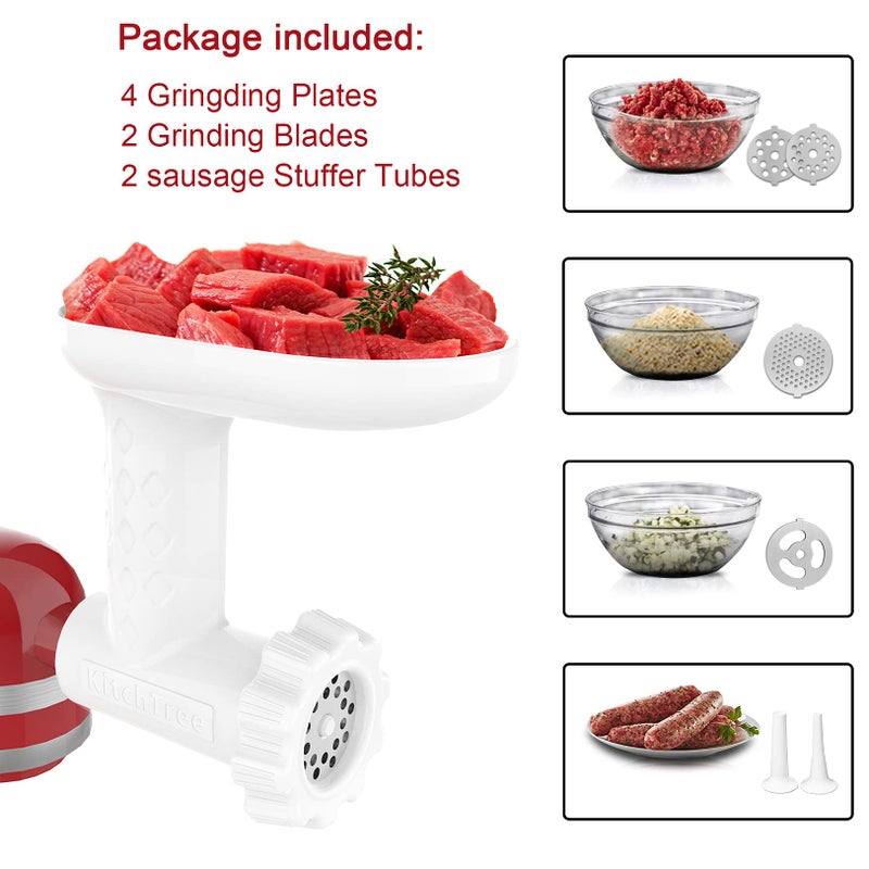 KITCHTREE Meat Grinder Attachment for KitchenAid Stand Mixers Includes Food Grinder Attachment and Sausage Stuffer Attachmentâ€¦ - Image 5